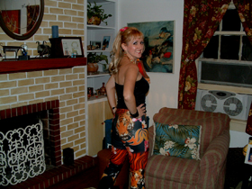 stripper in the living room